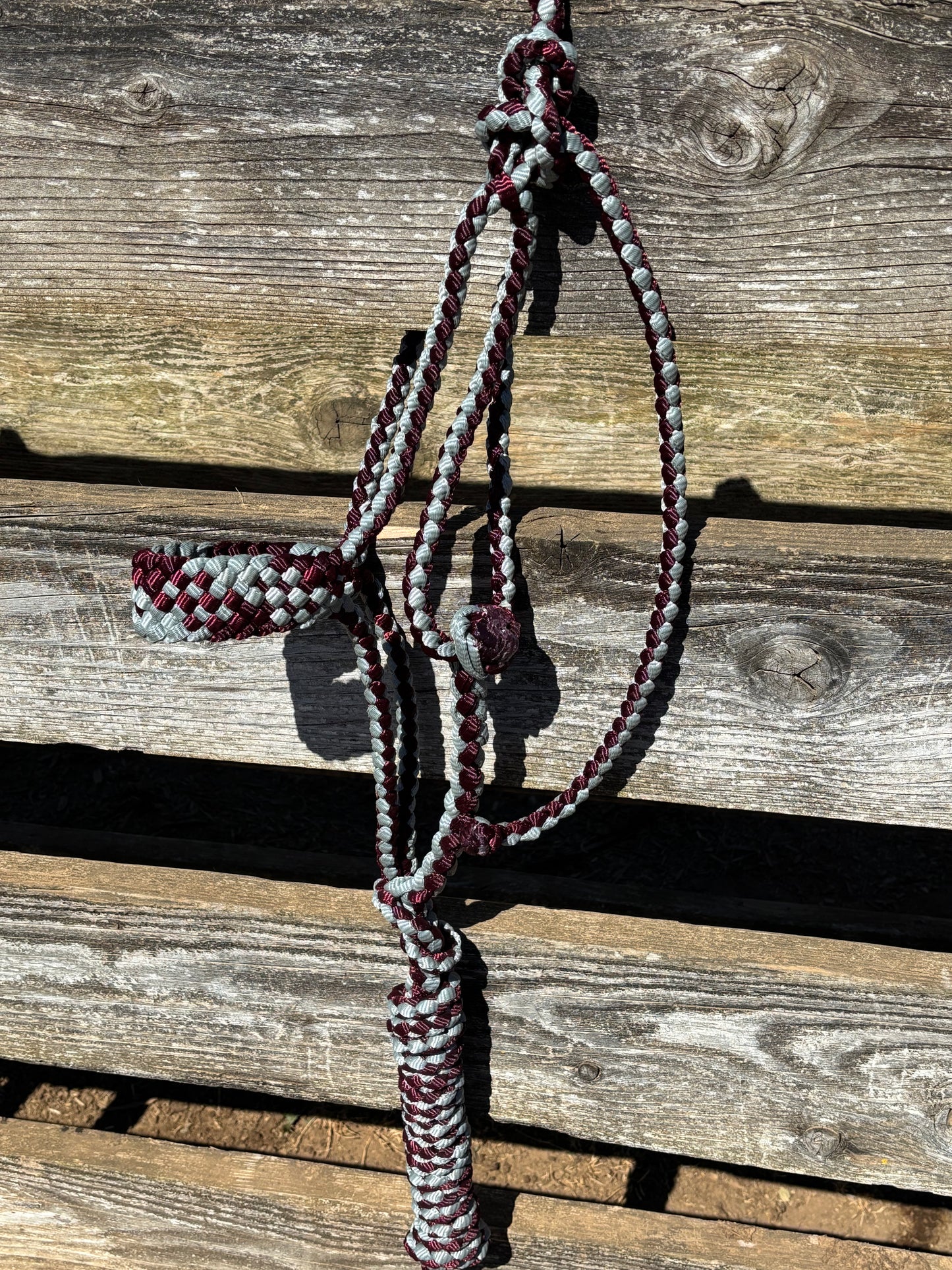 Burgundy and Gray halter