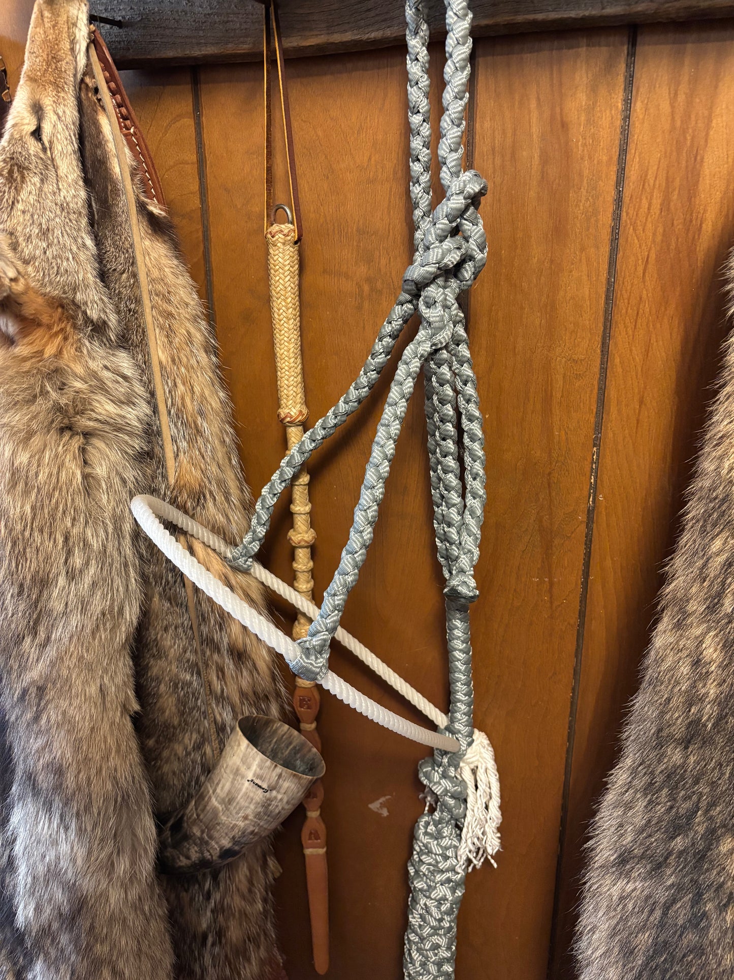 Gray rope halter