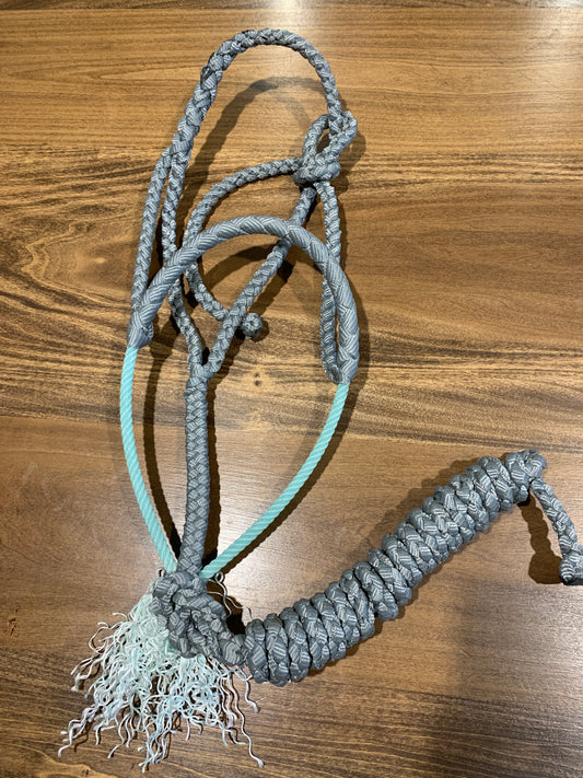 Gray rope halter