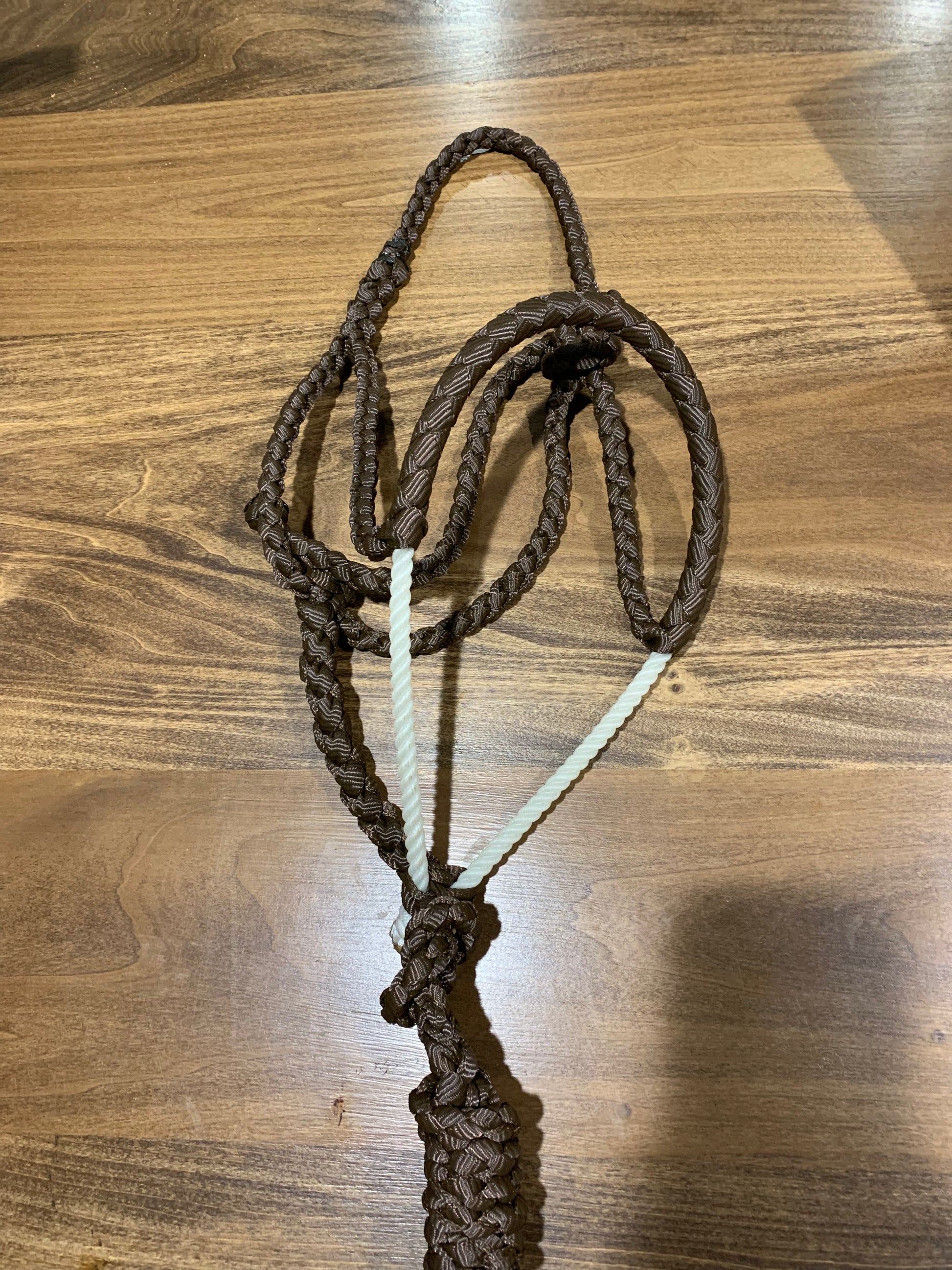 Chocolate Rope Halter – Dual H Leather